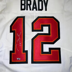 Tom Brady // Tampa Bay Buccaneers // Autographed Jersey + Framed