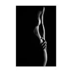 Bodyscape Nude Woman Standing Print On Acrylic Glass by Johan Swanepoel