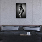 Nude Woman With A Hat Print on Acrylic Glass by Johan Swanepoel