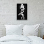 Nude Woman With Jacket 1 Print on Acrylic Glass by Johan Swanepoel