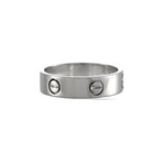 Cartier // LOVE 18K White Gold Band Ring // Ring Size: 5.5 // Estate
