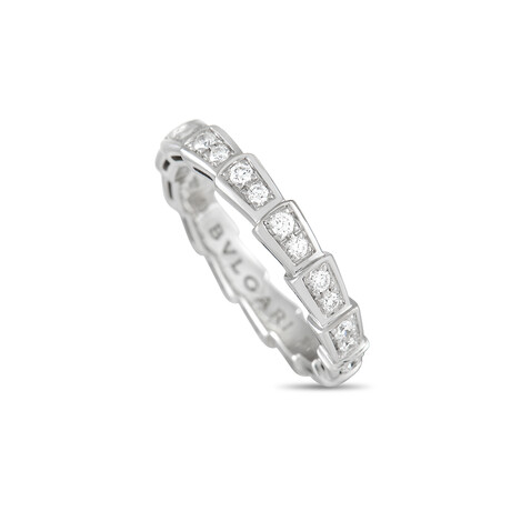 Bvlgari // Serpenti 18K White Gold Diamond Eternity Ring // Ring Size: 6.75 // Estate