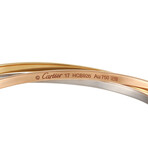 Cartier // Trinity 18K Rose Gold + 18k Yellow Gold + 18k White Gold Bangle Bracelet // 6.7" // Estate