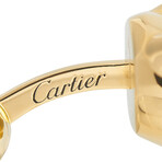 Cartier // Panthere 18K Yellow Gold Emerald + Onyx Cufflinks // Estate