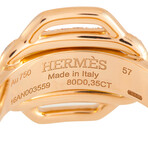 Hermes // Attelage d'Or 18K Rose Gold Diamond Ring // Ring Size: 8.25 // Estate