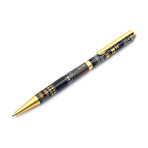 Slimline Ballpoint Twist Pen // Antique Brass + Black
