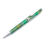 Executive Ballpoint Twist Pen // Brushed Satin + Green