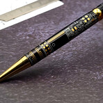 Slimline Ballpoint Twist Pen // Titanium Gold + Black