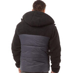 Detta Padded Sherpa Jacket // Black (L)