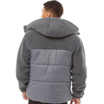 Detta Padded Sherpa Jacket // Steel Gray (XL)