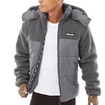 Detta Padded Sherpa Jacket // Steel Gray (XL)