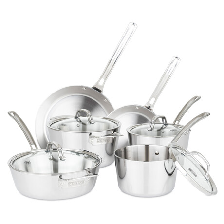 Viking Contemporary // 3-Ply Stainless Steel Cookware // 10-Piece Set