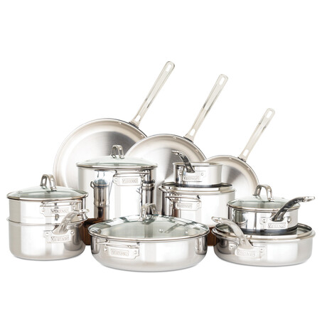 3-Ply Stainless Steel Cookware // 17-Piece Set