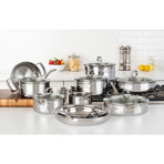 3-Ply Stainless Steel Cookware // 17-Piece Set