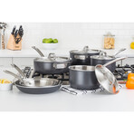 5-Ply Hard Anodized + Stainless Steel Cookware // 10-Piece Set