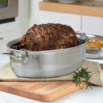 3-Ply Oval Roaste + Metal Induction Lid + Rack // 8.5 Quart