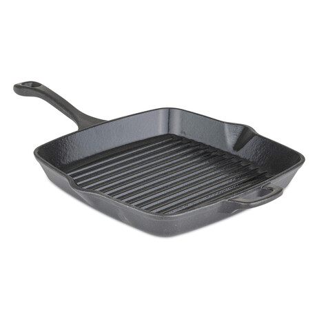 Cast Iron Square Grill Pan // Charcoal // 11"
