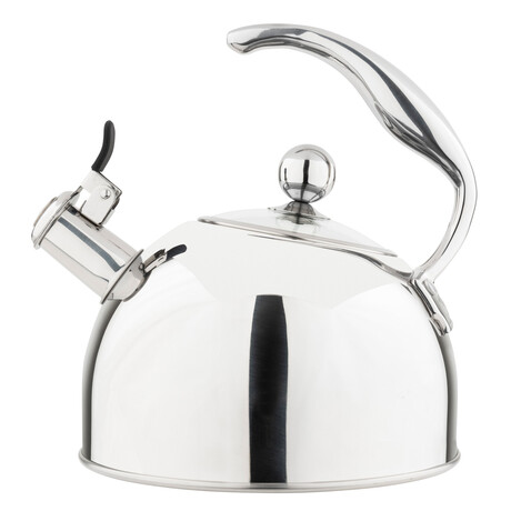 Stainless Steel Whistling Kettle + 3-Ply Base // 2.6 Quart // Mirrored