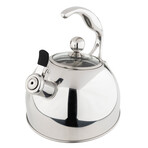 Stainless Steel Whistling Kettle + 3-Ply Base // 2.6 Quart // Mirrored