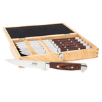 Pakka Wood Steak Knives + Commemorative Box // 6-Piece Set (Red Box)