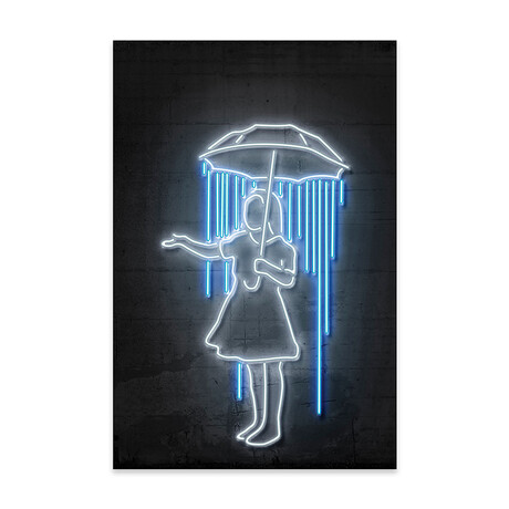 Nola Girl With Umbrella Print on Acrylic Glass by  Octavian Mielu