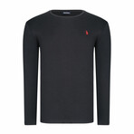 Gabe Round Neck Sweatshirt // Set of 2 // Anthracite + Black (Small)