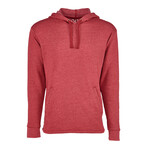Heathered Brushed Pullover Hoodie // Coral (M)