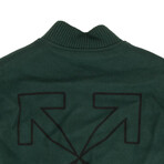 Dark Green Arrow Varsity Jacket (XXS)