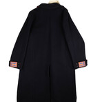 Black Double Breasted Wool Coat (XXS)