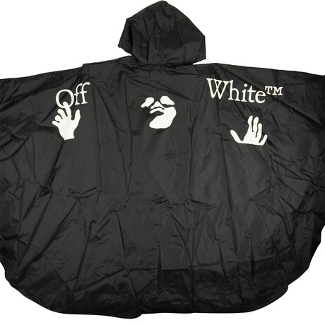 Black Logo Packable Raincoat (XXS)