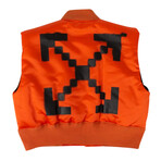 Orange Cropped Arrows Vest Jacket (XL)