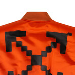 Orange Cropped Arrows Vest Jacket (S)