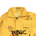 Yellow Gore Graffiti Logo Coat (L)