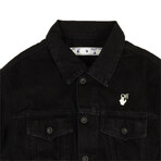 Black Monalisa Slim Denim Jacket (XL)