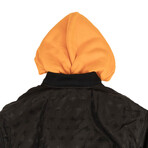 Black Orange Hood Bomber Jacket (XXS)