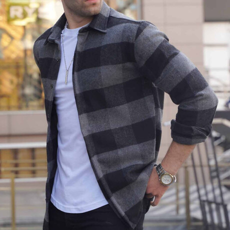 Flannel Shirt // Style 1 // Gray (Small)