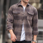 Flannel Shirt  // Brown (Small)