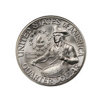U.S. Washington Silver Bicentennial Quarter (1976) // Mint State Condition // Deluxe Display Box