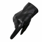 Geoffrey Leather Touch Screen Gloves // Black (XL)