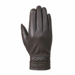 Joseph Leather Touch Screen Gloves // Dark Brown (L)