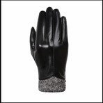 Antony Leather Touch Screen Gloves // Winter Lined // Black (M)