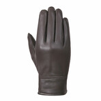 Angus Leather Touch Screen Gloves // Dark Brown (M)