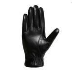 Lincoln Leather Touch Screen Gloves // Winter Lined // Black (M)