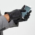 Audley Leather Touch Screen Gloves // Winter Lined // Black (L)