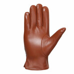 Will Leather Touch Screen Gloves // Winter Lined // Cognac + Herringbone (M)