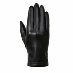 Regan Leather Touch Screen Gloves // Winter Lined // Black (M)