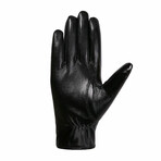 Charles Leather Touch Screen Gloves // Winter Lined // Black (L)