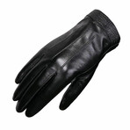 Lincoln Leather Touch Screen Gloves // Winter Lined // Black (M)