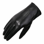 Geoffrey Leather Touch Screen Gloves // Black (M)