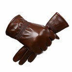Oswald Leather Touch Screen Gloves // Cognac (L)
